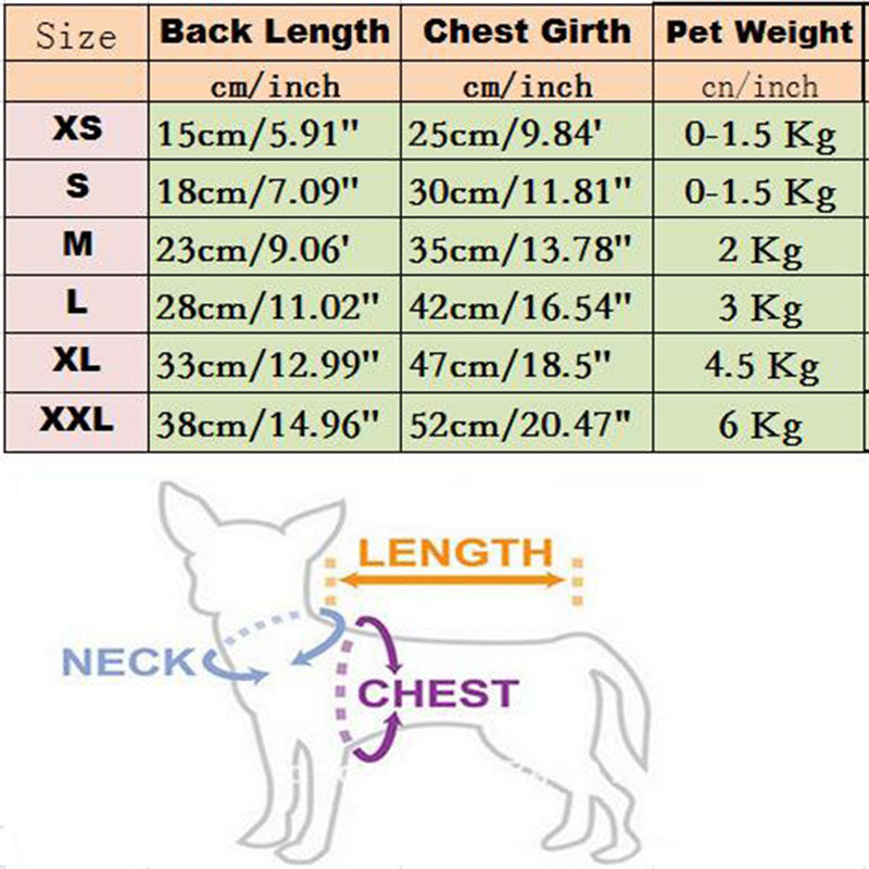 Cotton Wear Autumn  Chihuahua Pets
