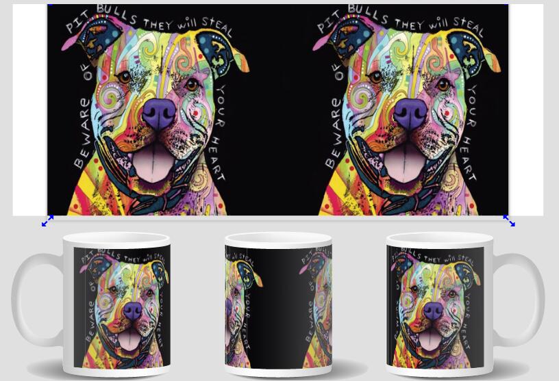 pit bull Dog mugs coffee