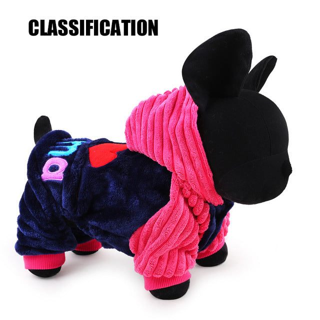 I love papa and mama winter Pet Dog Clothes for chihuahua