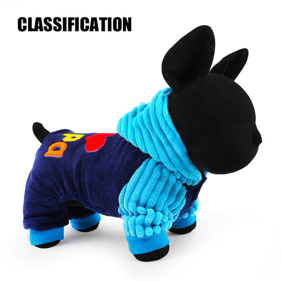 I love papa and mama winter Pet Dog Clothes for chihuahua