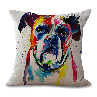 French Bulldog Printed Decorative Sofa Throw Cushion