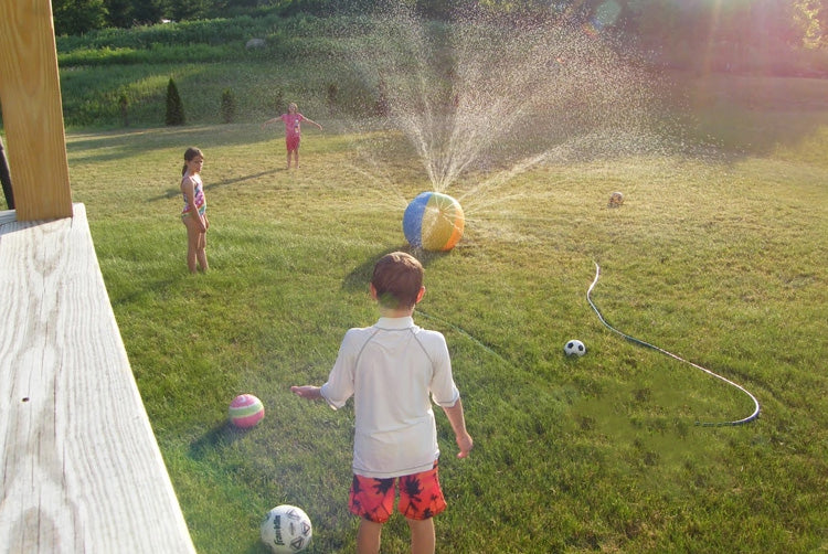 Multicolor Water Toy Giant Inflatable Beach Ball Sprinkler