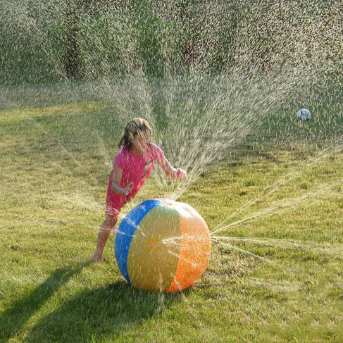 Multicolor Water Toy Giant Inflatable Beach Ball Sprinkler