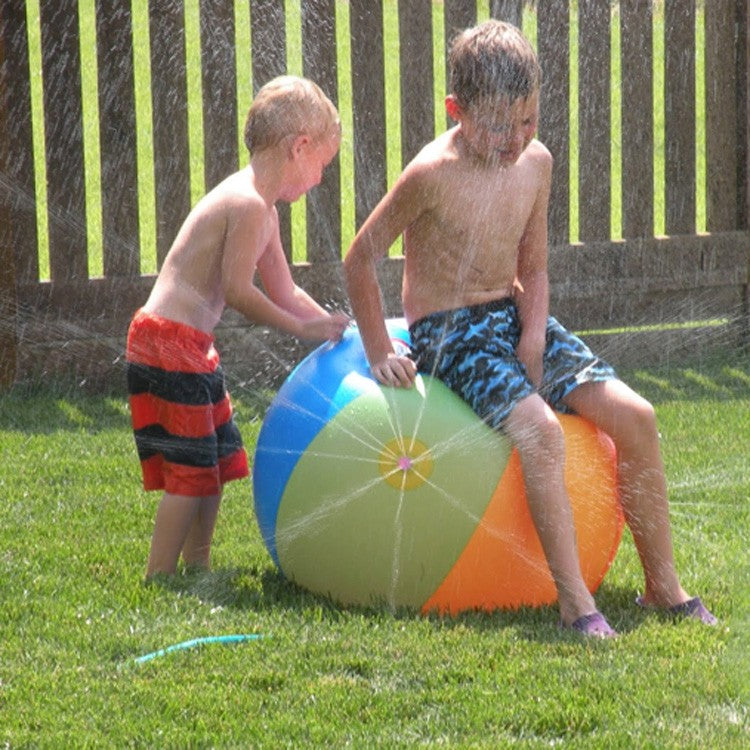 Multicolor Water Toy Giant Inflatable Beach Ball Sprinkler