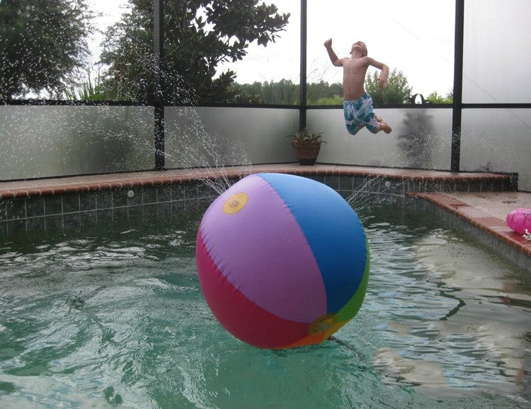 Multicolor Water Toy Giant Inflatable Beach Ball Sprinkler