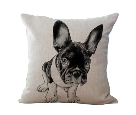 French Bulldog Digital  Decorative Throw Pillow Cushions
