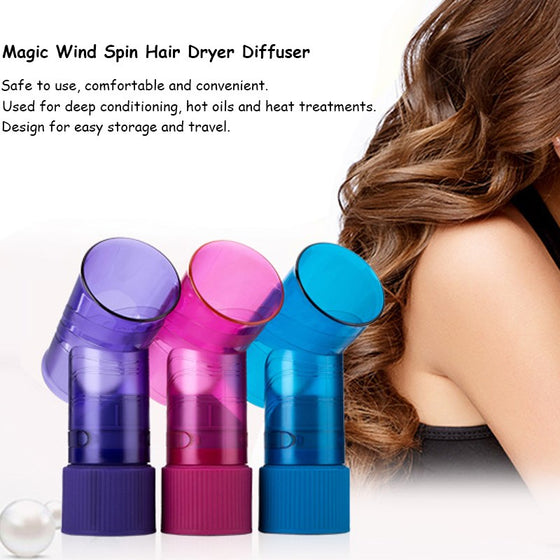 Hair Dryer Diffuser Magic Wind Spin Curl Hair Roller