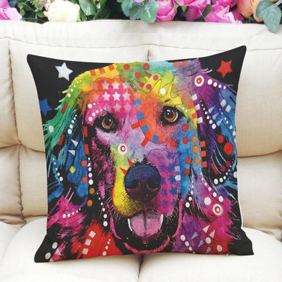 Cartoon Puppy Printing Pillow Case Cushion Cover
