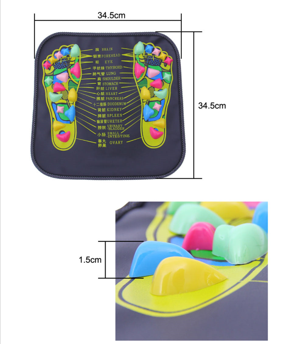 Walk Stone Square Foot Massager Cushion for Relax Body