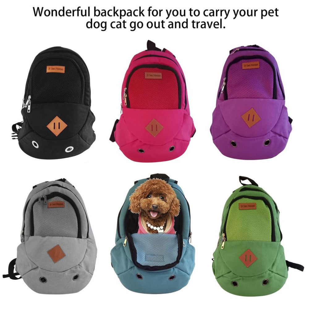 Pet Carrier Shoulders Back Front Pack Dog Cat Travel Bag