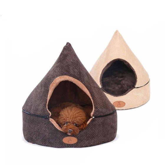 Pet Dog Cat Tent House All Seasons Dirt-resistant Soft Yurt Bed