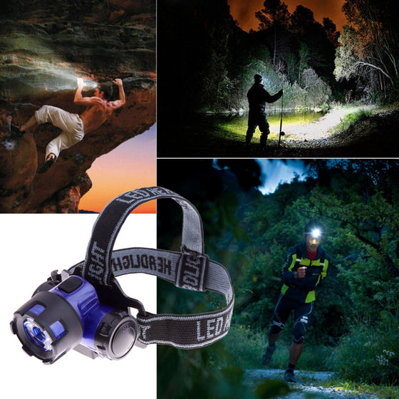Flashlight Head Torch Lights for Outdoor Camping Traveling Hiking Fishing