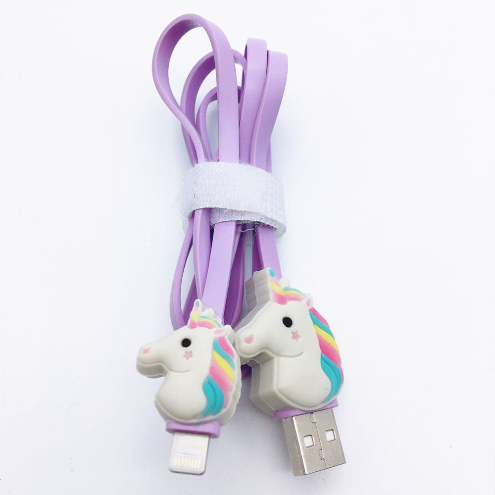 Rainbow Unicorn USB Cable For Android IOS Smart Phone