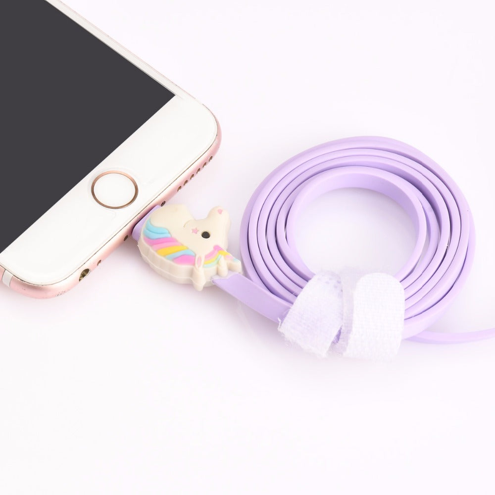 Rainbow Unicorn USB Cable For Android IOS Smart Phone