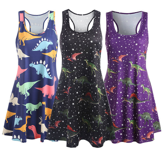 Dress Boho Chic Dinosaur Tunic Tank