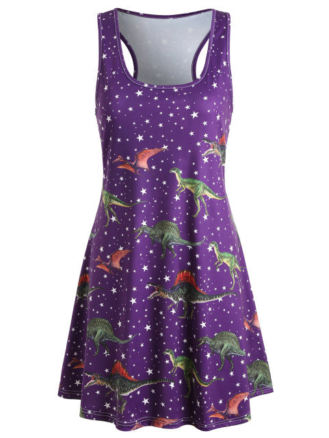 Dress Boho Chic Dinosaur Tunic Tank