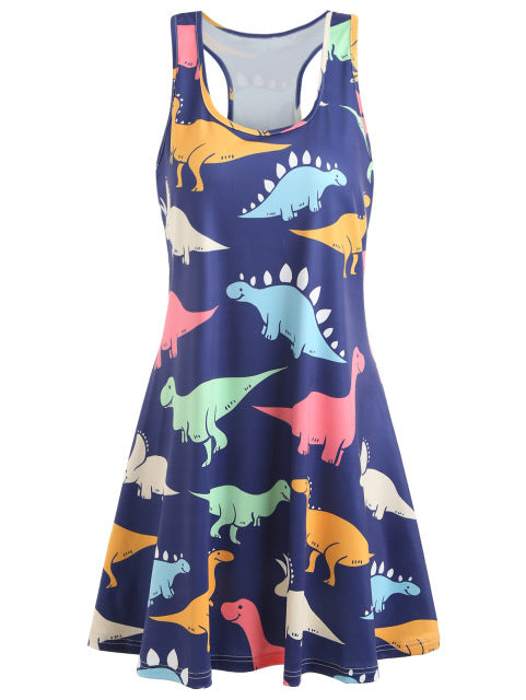 Dress Boho Chic Dinosaur Tunic Tank